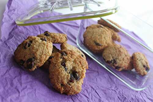 Cookies aux flocons d'avoine, chocolat blanc et cranberries