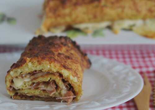 Roulé de pommes de terre au jambon de Bayonne et raclette, avec M. Cuisine ou pas