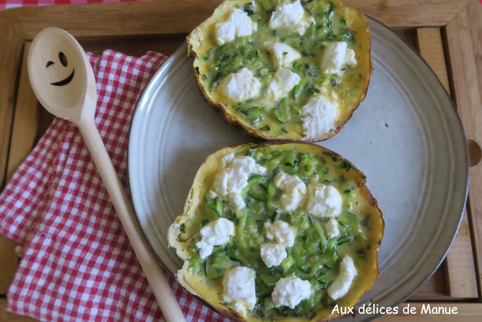 Mini omelettes à la courgette et chèvre frais 