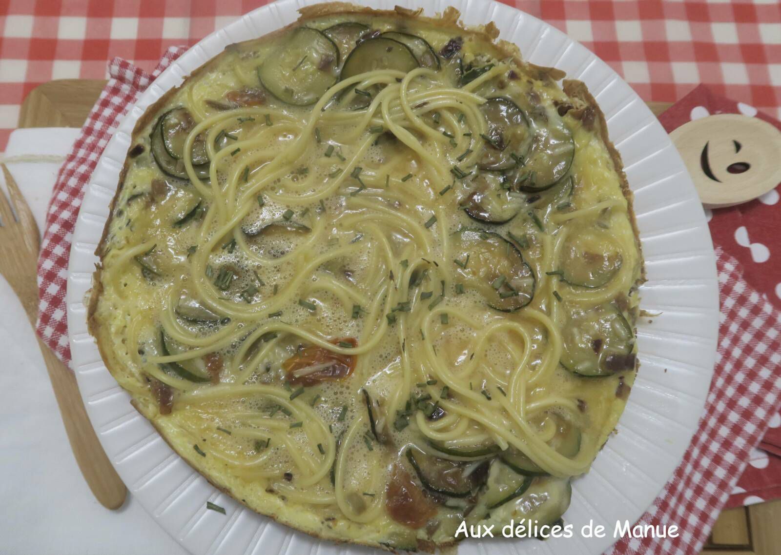 Frittata aux spaghetti et courgette