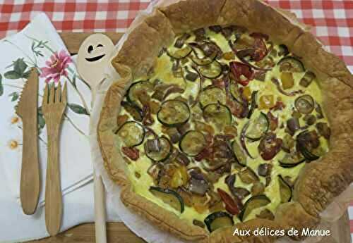 Tarte feuilletée à la ratatouille et comté 