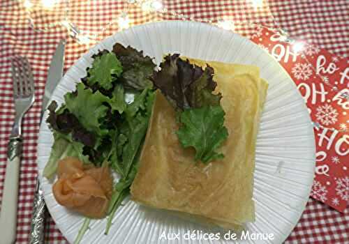 Millefeuille aux 2 saumons, petits suisses et tomates séchées