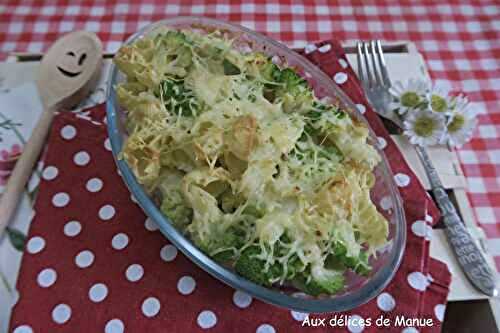 Gratin de pâtes au chou romanesco à l'Air Fryer ou au four