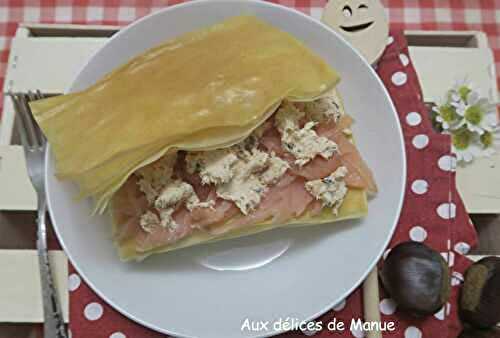 Mille feuille aux 2 saumons et St-Môret