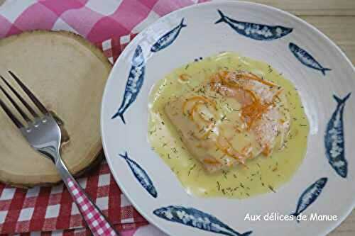 Pavé de saumon mariné, à la crème de clémentine 