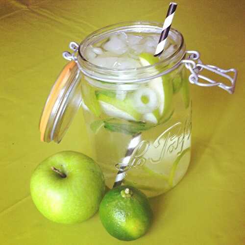 Detox Water ~ Pomme, Citron vert, Menthe