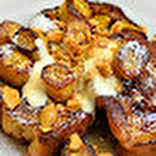 Recette Ayurvédique Pain Perdu allégé caramélisé aux noix et bananes