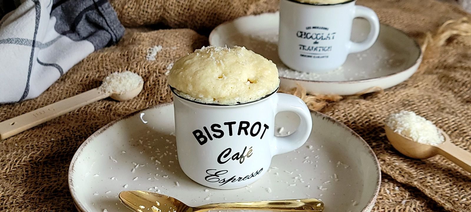 Mug cake vegan à la noix de coco au Thermomix 