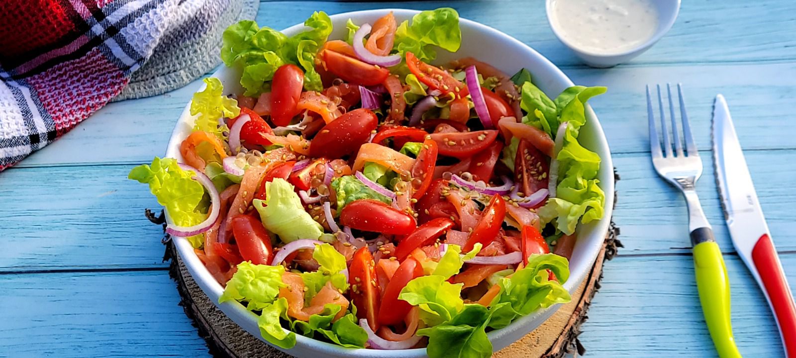 Salade de saumon fumé