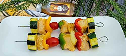 Brochettes de poulet au piment 