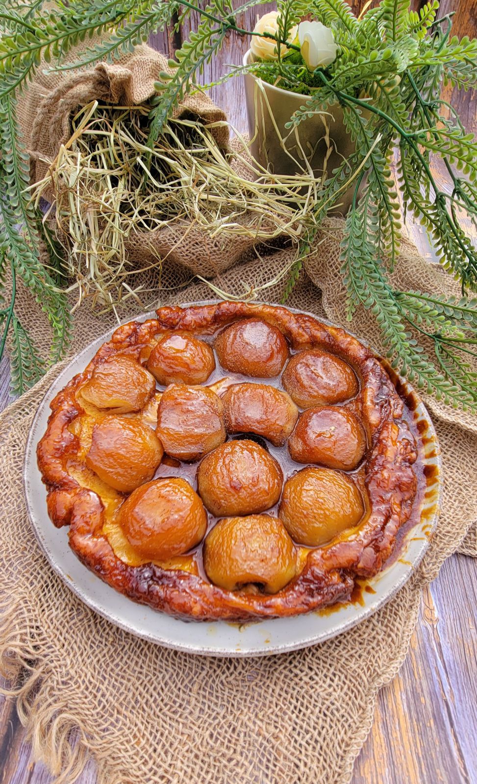 Tarte tatin au foin 