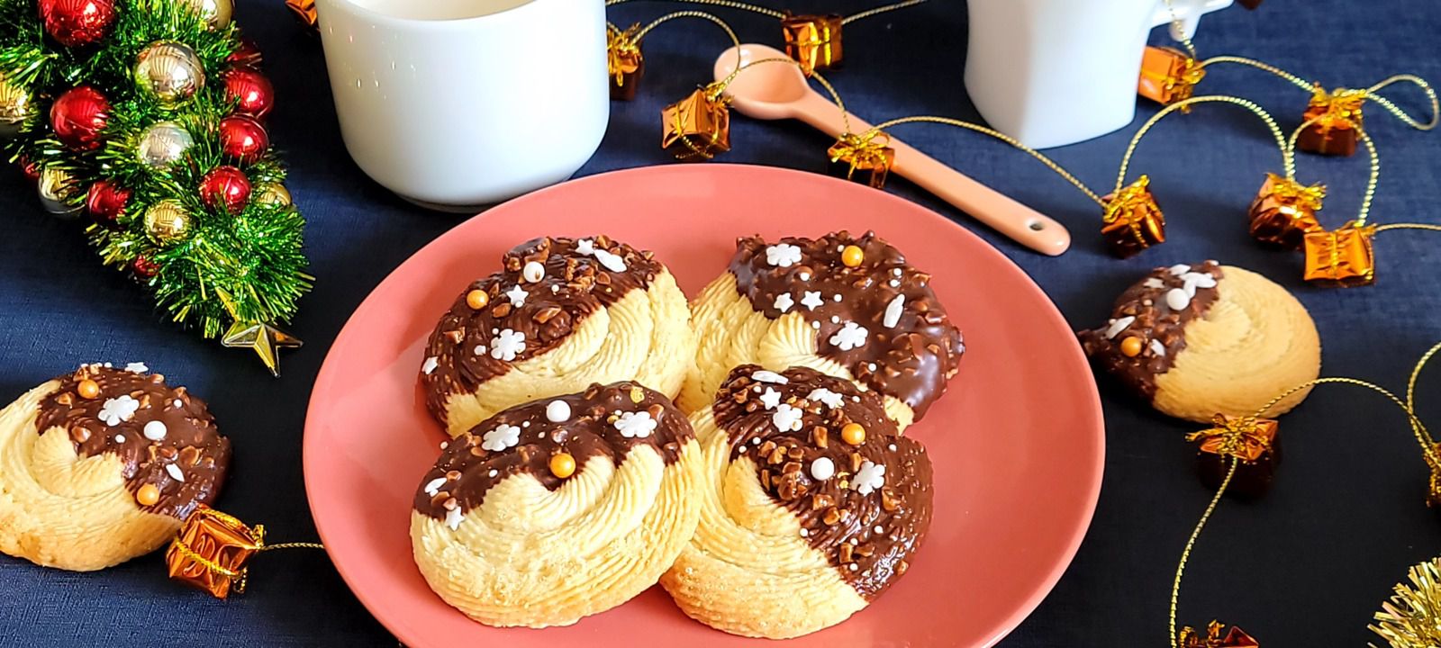 Gâteaux secs et fondant de Noël 