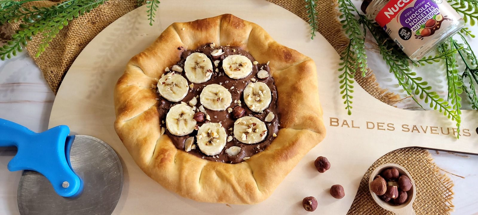 Pizza nutella banane 