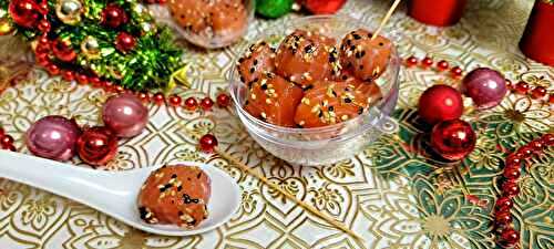 Bonbons de saumon au sésame