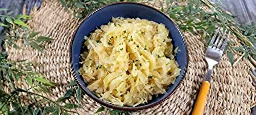 Chou blanc cuit façon choucroute