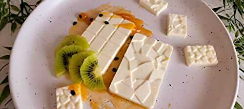 Tablette de panna cotta aux fruits de la passion