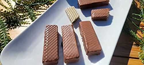 Barres Gaufrettes Chocolat et Noisette (Façon Tronky) - Recette Facile