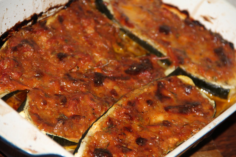 COURGETTES FARCIES AU CHEVRE