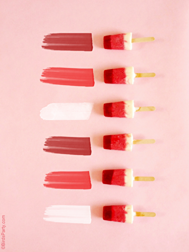 Fêtes | Party Printables: Lollipops d'Yaourt Glacés Sans-Sucre aux Framboise