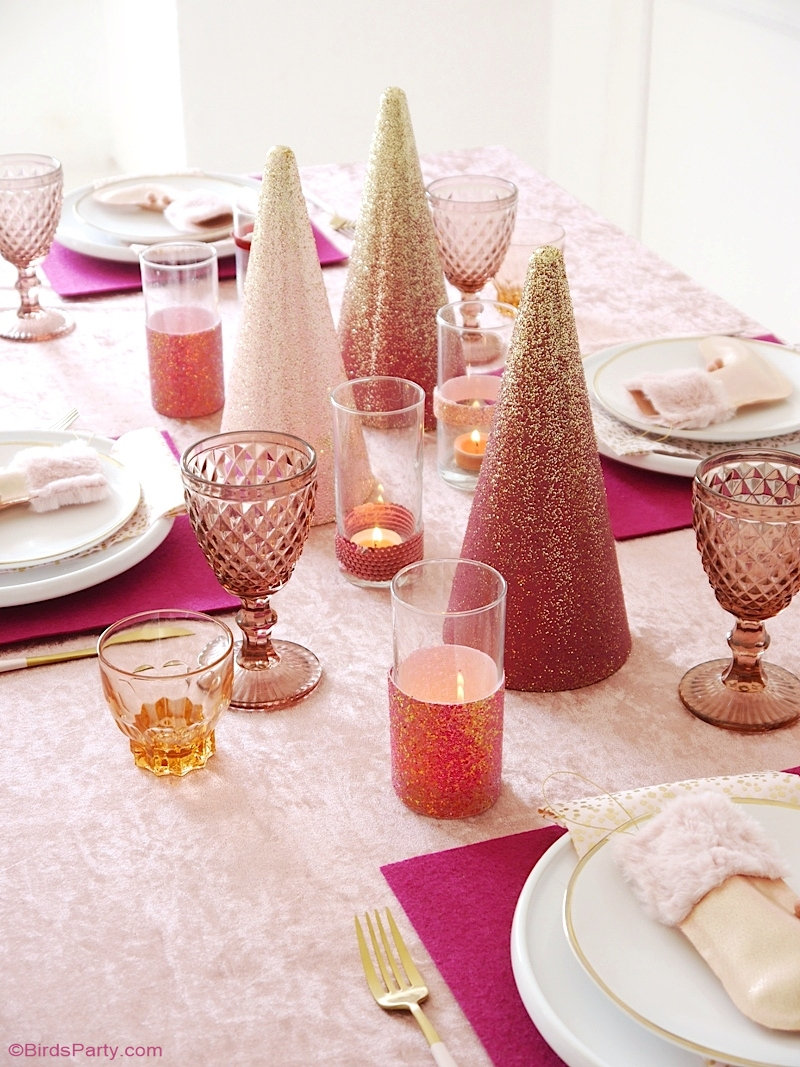  Table de Noël Pink So Chic + Imprimables GRATUITS