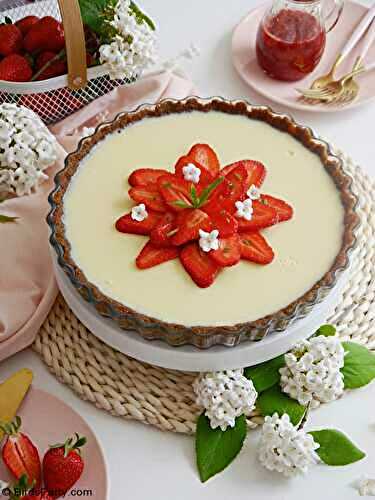 Tarte aux Fraises et Chocolat Blanc Sans Cuisson