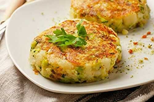 Galettes végétariennes de brocoli et chou-fleur