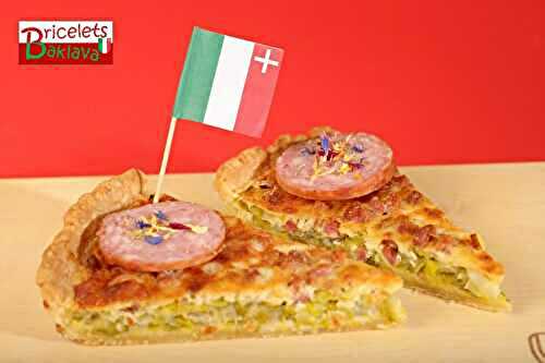 Quiche aux poireaux et saucisson neuchâtelois