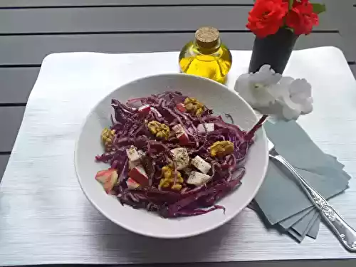 Salade de chou rouge aux pommes : une explosion de saveurs colorées