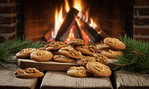 Biscuits aux noix et pralinés de Noël