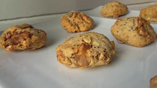 Cookies apéro comté et noix - sans oeuf  // 1ère utilisation des Graines de chia