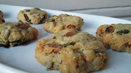 Cookies apéro foie gras / raisins secs / graines de courge