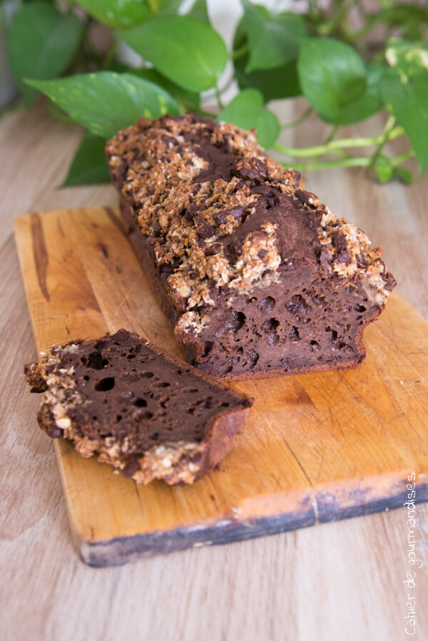 Le cake chocolat-crumble sans sucre ajouté