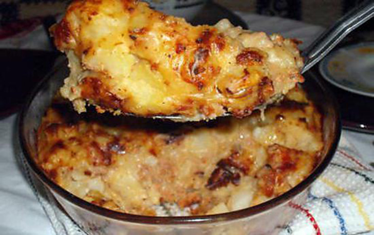 Gratin de pommes de terre à la dinde