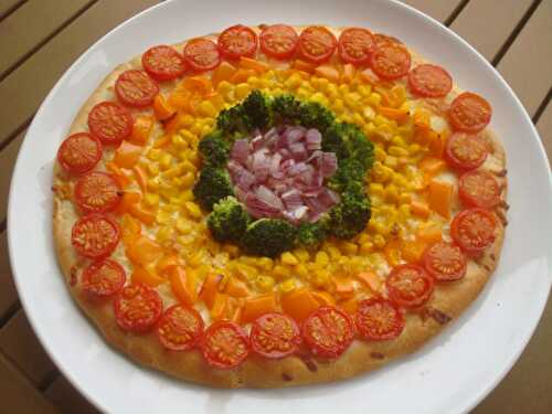 Pizza arc en ciel