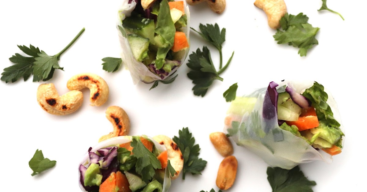 Rouleaux de Printemps Végétariens aux Légumes, sauce Cacahuètes 