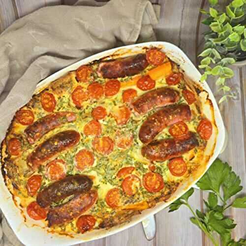 Clafoutis salé à la saucisse – Recette gourmande et facile