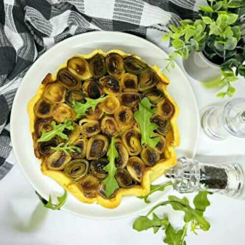 Tatin de poireaux rôtis