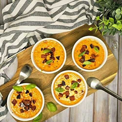 Crèmes brûlées poivrons chorizo