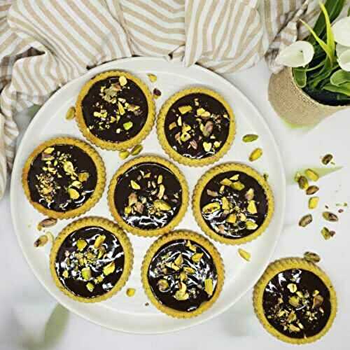 Tartelettes pistache chocolat noir