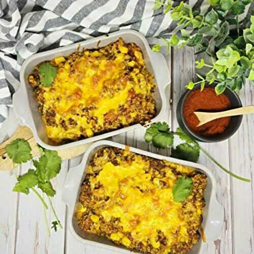 Gratin de quinoa et de bœuf à la mexicaine