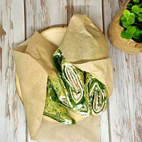 Wraps épinards jambon et ricotta
