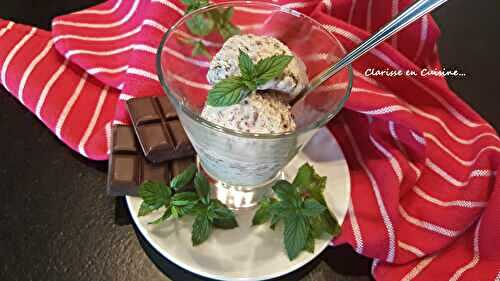 Glace menthe chocolat facile sans sorbetière