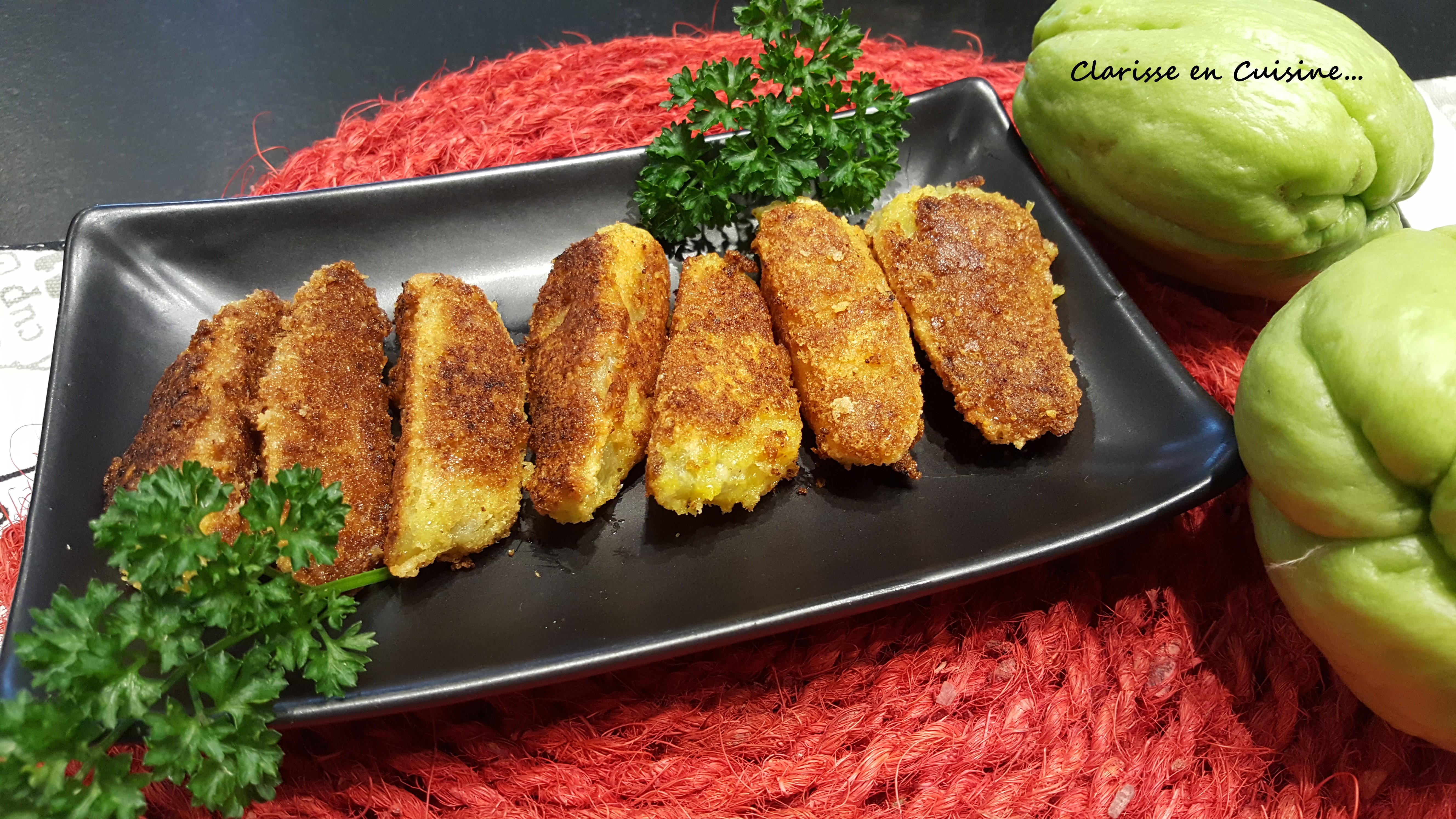 Chayotes en croute de parmesan