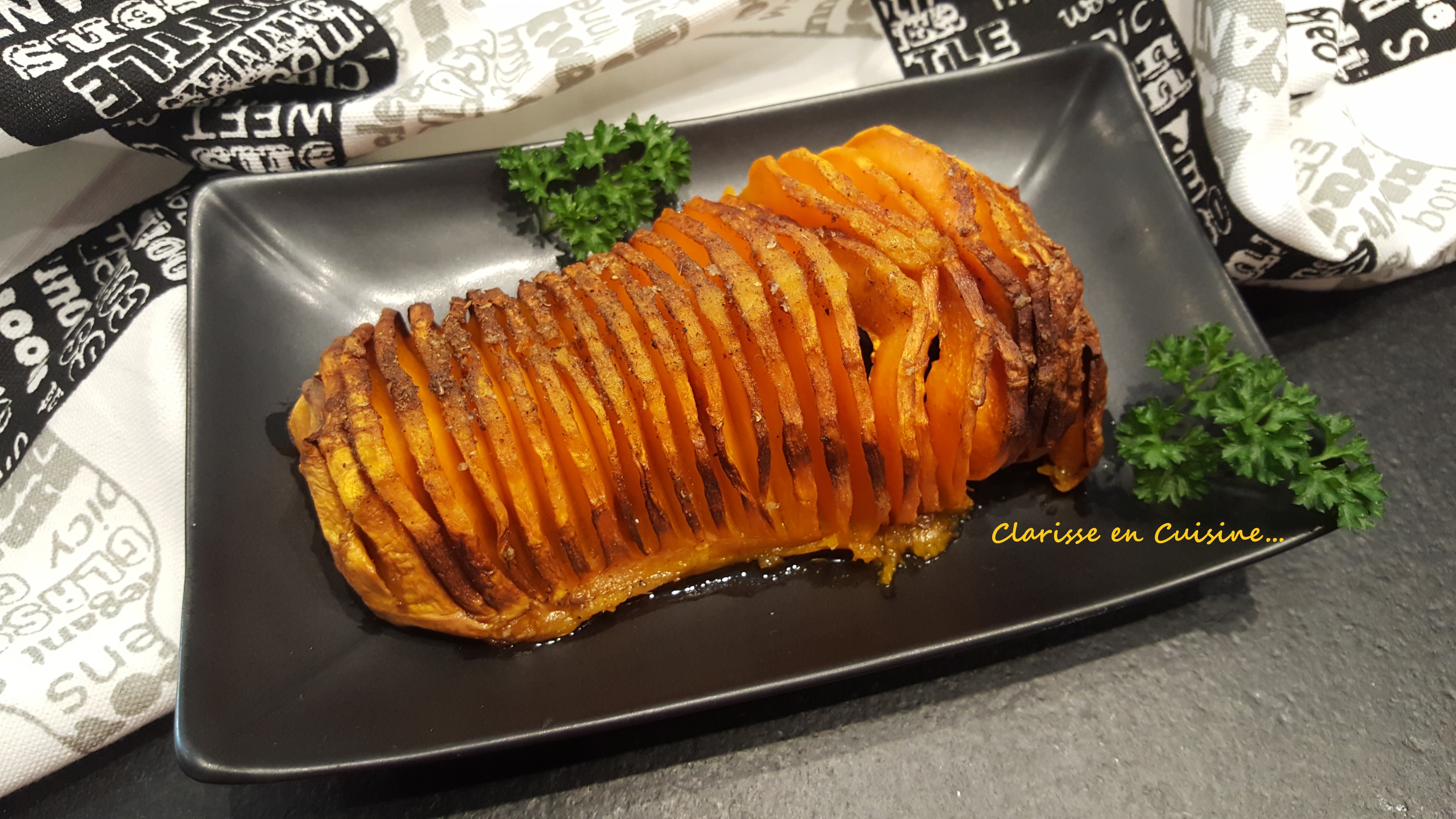 Courge butternut façon hasselback