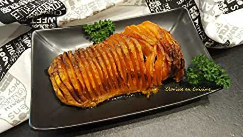 Courge butternut façon hasselback