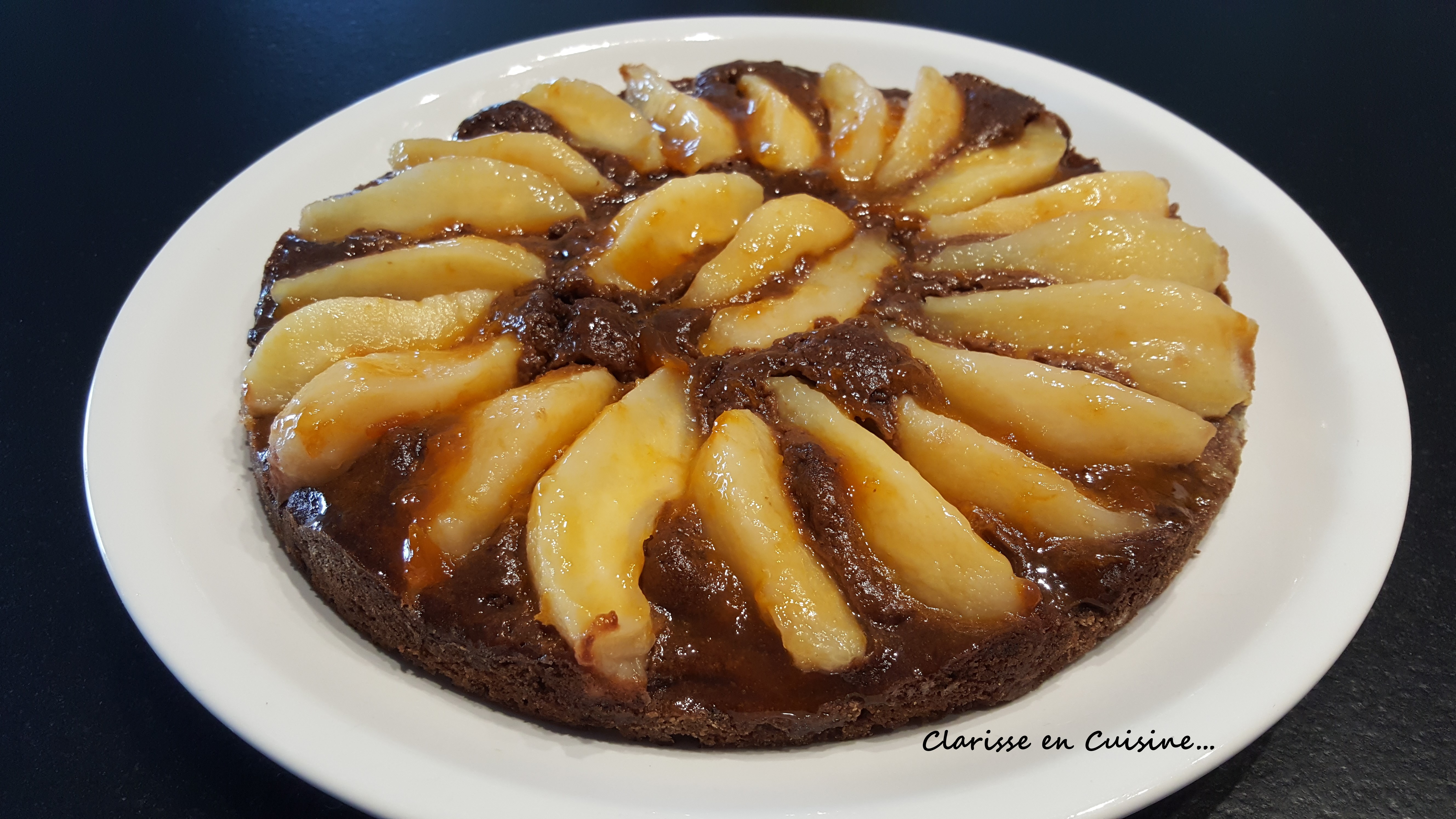 Tarte cake poire chocolat de Christophe Felder