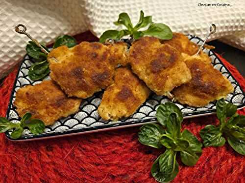 Mini brochettes de poulet au gorgonzola