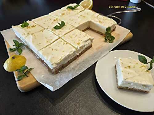 Carrés citron no bake – sans cuisson