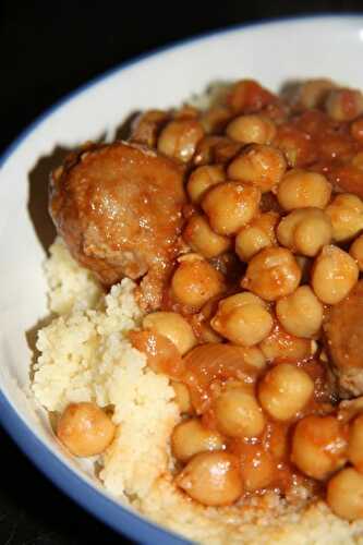 Pois chiches aux boulettes - plaisirs et gourmandises