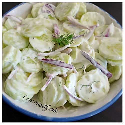 Salade de concombre à la turque - plaisirs et gourmandises
